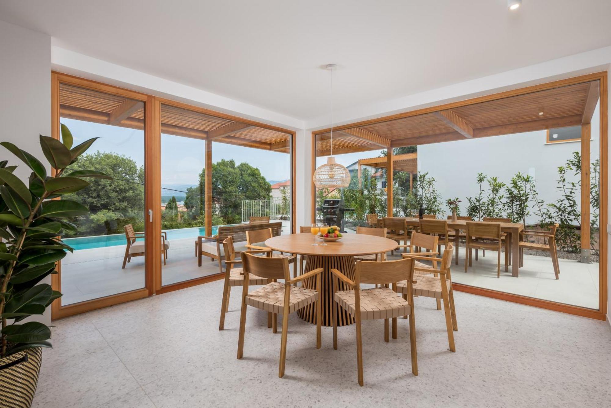 1 With Pool Soline, Krk, 280 M From Beach, By 4villas Villa *